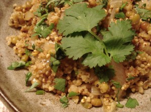 millet mung bean pilaf