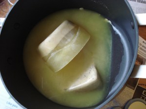 Melting frozen stock Melting frozen stock