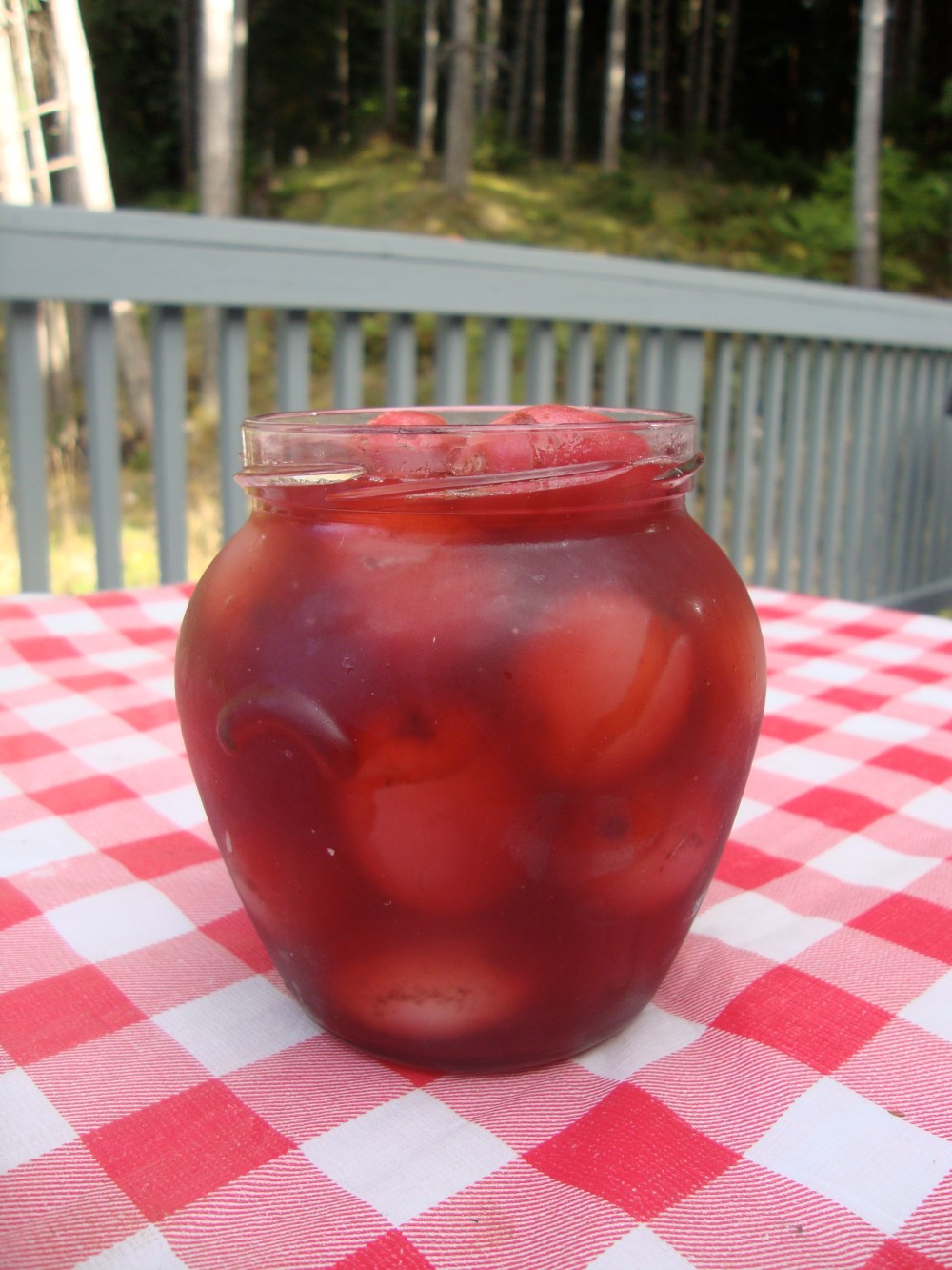 Crab Apples Pickled in Sherry Vinegar and five Spice Powder