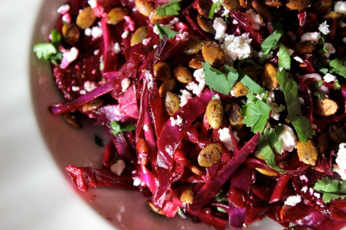 Ruby Salad with Feta and Spicy Pepitas