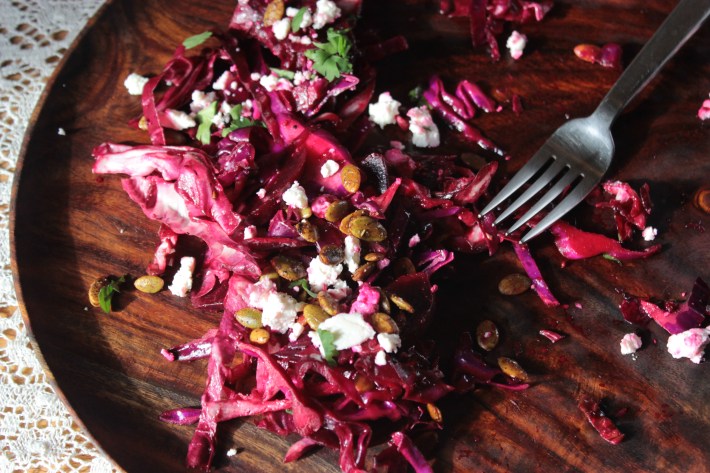 Ruby Salad with Feta and Spicy Pepitas