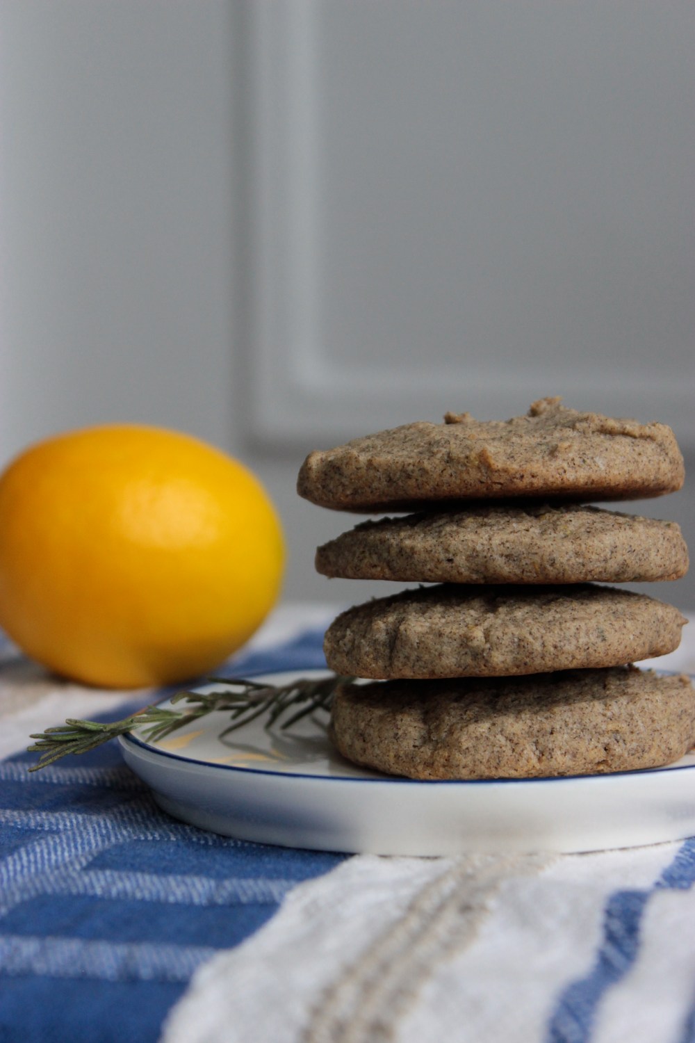 Rosemary Lemon Buckwheat Cookies