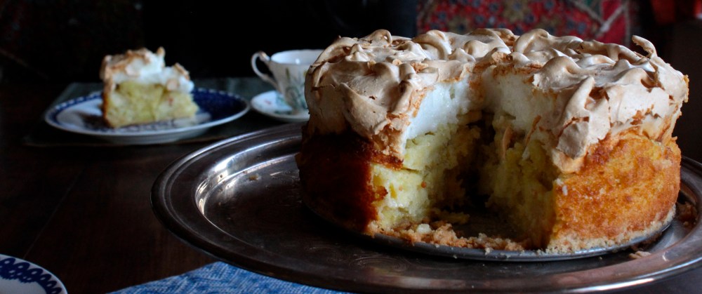 Goddess Apple Cake with a Meringue Topping