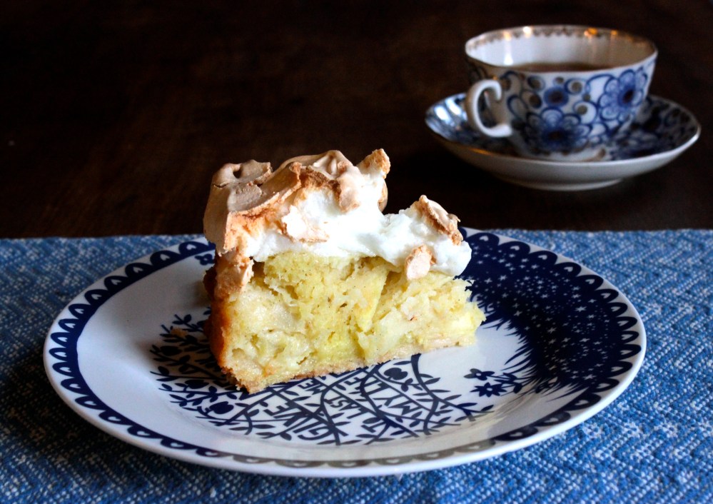 Goddess Apple Cake with a Meringue Topping (gluten-free)