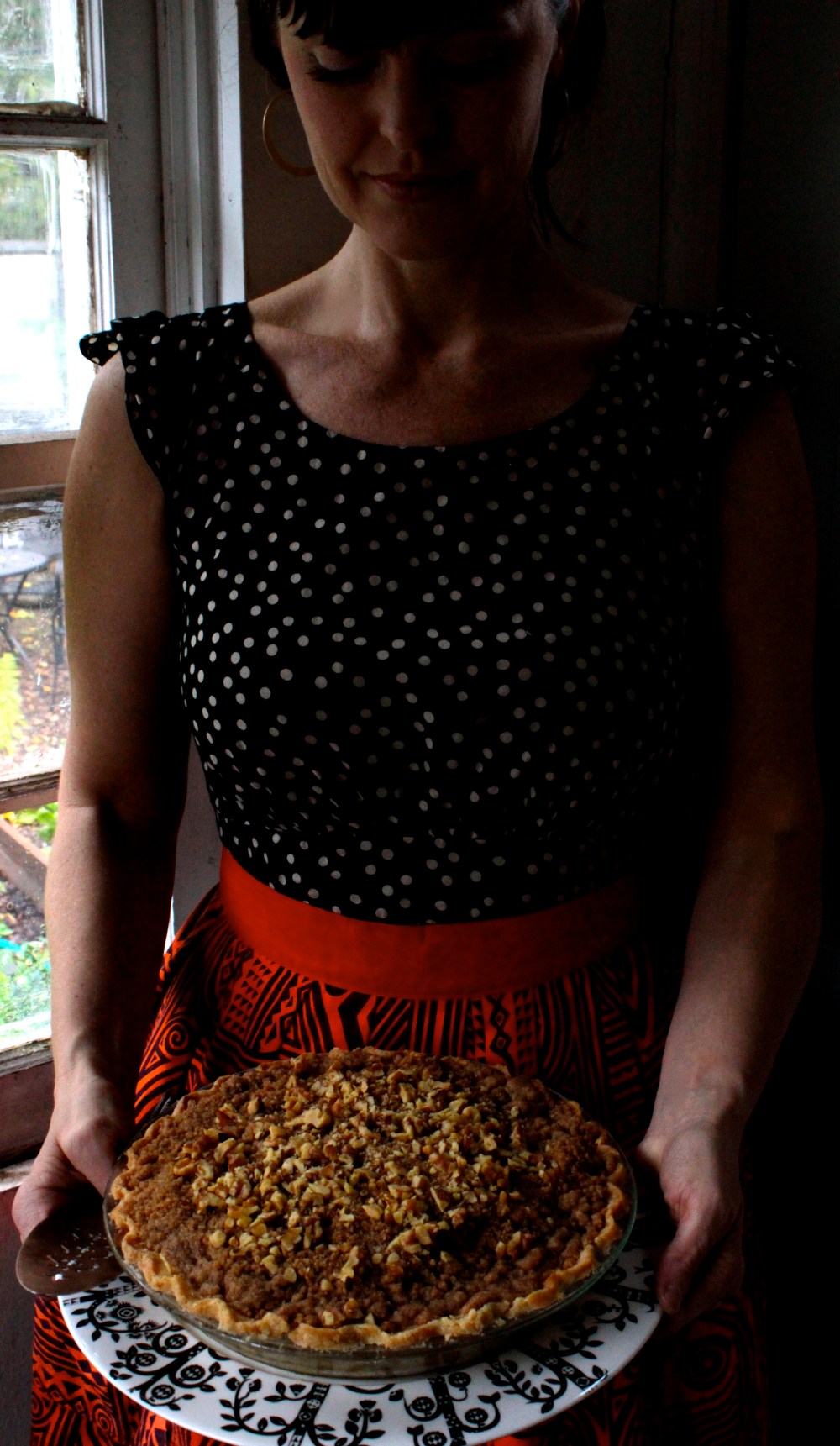 Sour Cream and Apple Pie with Walnut Crumble (Gluten-Free)