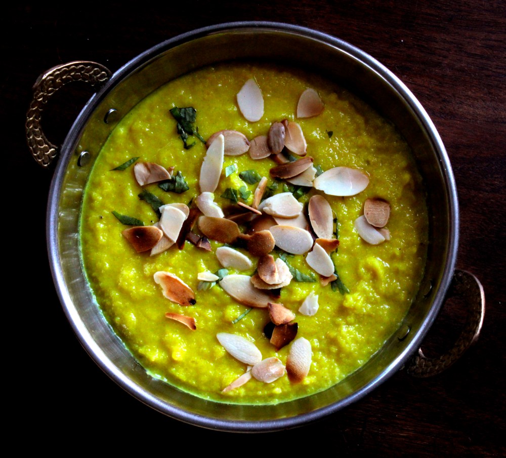 Cauliflower Almond Turmeric Soup