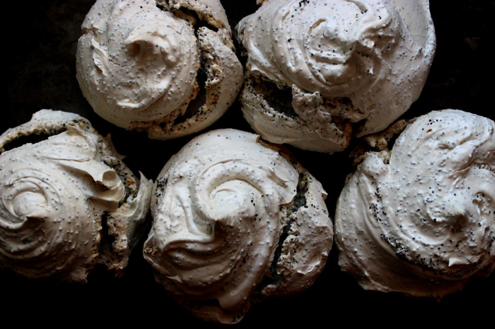 Lemon Poppy Seed Meringues